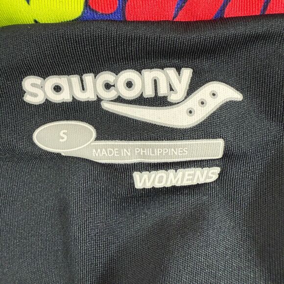 Saucony Women's Blue Floral Print Running Shorts Liner Size S Small - Picture 5 of 11